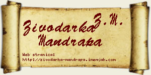 Živodarka Mandrapa vizit kartica
